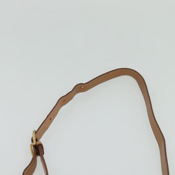 CELINE Macadam Canvas Circle Shoulder Bag Pvc Leather Brown Gold - Picture 8 of 12